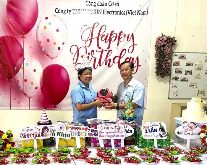 Công đoàn cơ sở ở Đồng Nai tổ chức sinh nhật cho hơn 150 công nhân