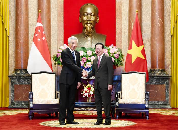 Thủ tướng Singapore Lý Hiển Long hội kiến Chủ tịch nước Võ Văn Thưởng