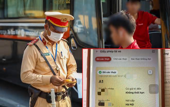 Trường hợp đầu tiên ở Hà Nội bị tước giấy phép lái xe trên VNeID