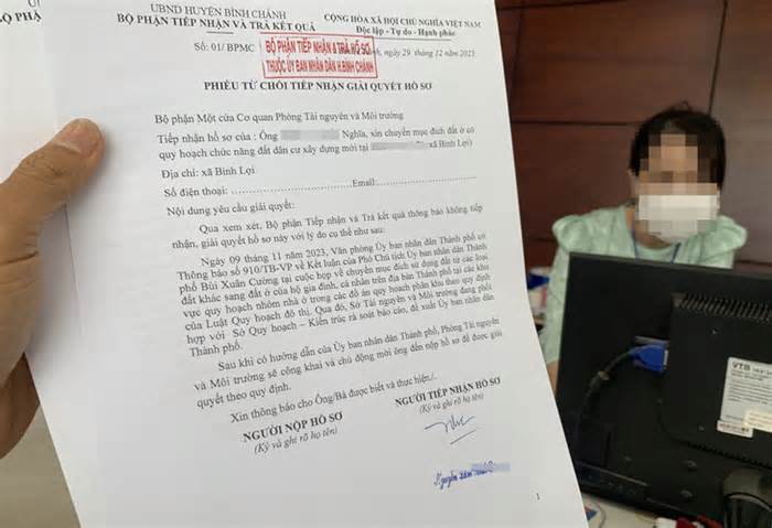 Huyện Bình Chánh bị dân kiện vì từ chối nhận hồ sơ xin tách thửa