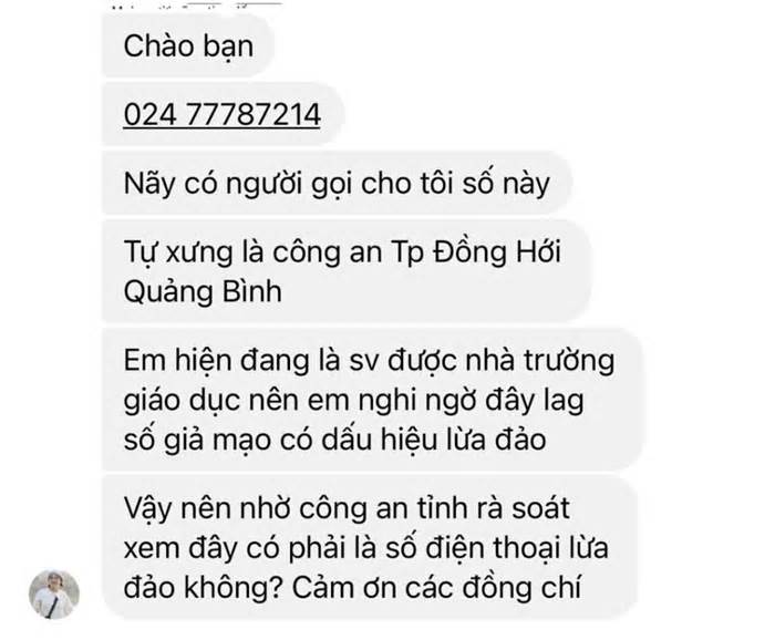 Cảnh báo thủ đoạn lừa đảo giả mạo lực lượng công an