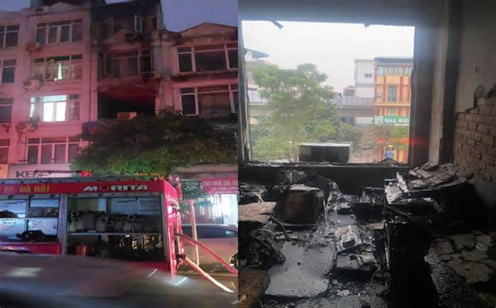 Nhà 5 tầng ở Hà Nội bốc cháy lúc rạng sáng, 2 người mắc kẹt