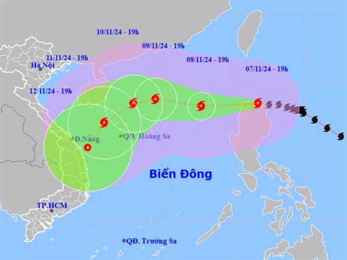 Bão Yinxing giật cấp 17, dự báo suy yếu dần khi vào Biển Đông