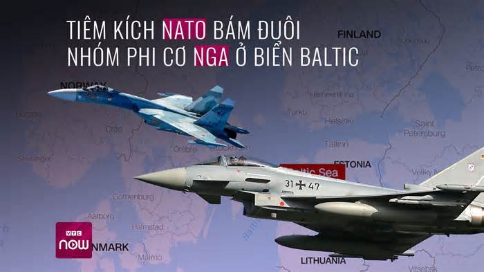 Tiêm kích NATO bám đuôi nhóm phi cơ Nga ở biển Baltic