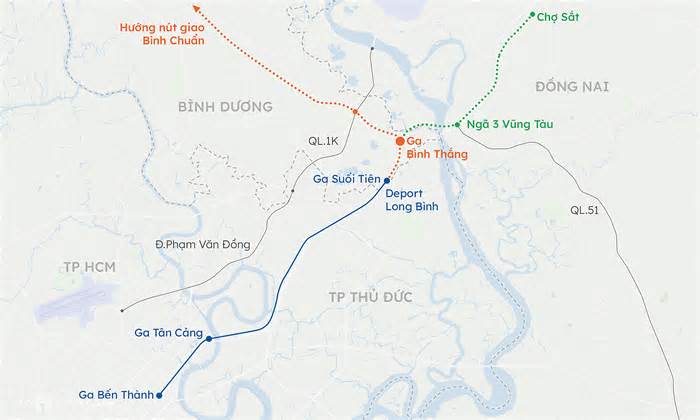 Bình Dương xây nhà ga metro nối TP HCM