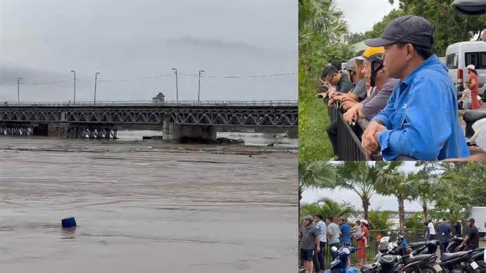 Người dân Hà Nội lo lắng, đổ xô đi xem mực nước lũ sông Hồng