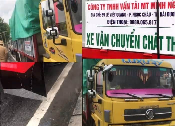 Hải Dương: Đang xử lý xe chở rác Minh Ngọc rò rỉ ra đường