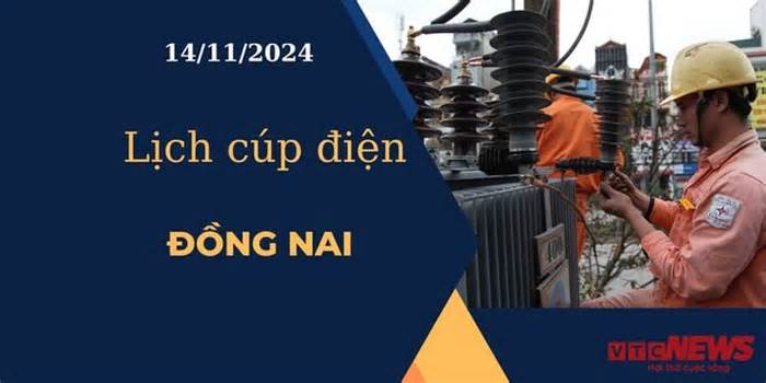 Lịch cúp điện hôm nay ngày 14/11/2024 tại Đồng Nai