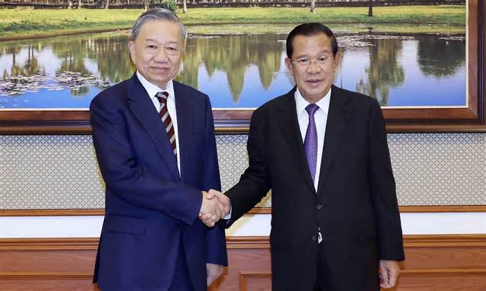 Chủ tịch nước Tô Lâm hội đàm với Chủ tịch Thượng viện Hun Sen