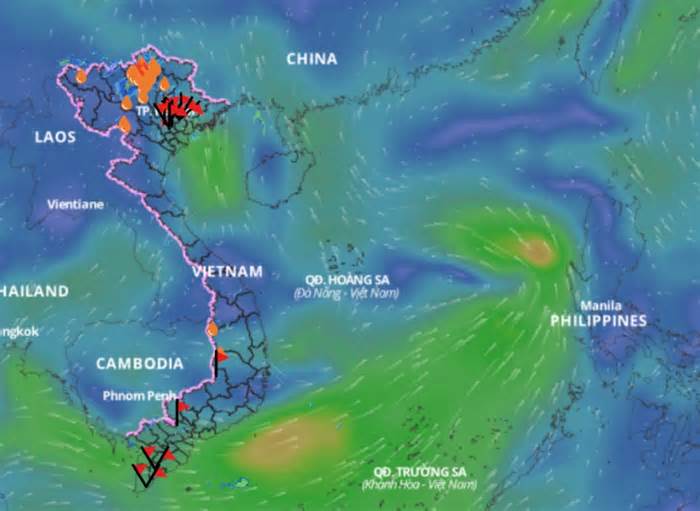 Xuất hiện vùng áp thấp mới trên Biển Đông, khả năng sắp mạnh lên thành áp thấp nhiệt đới