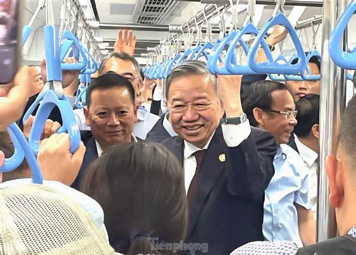 Tổng Bí thư Tô Lâm trải nghiệm tàu metro số 1 TPHCM