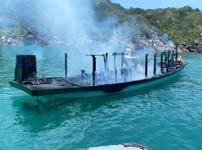 Cháy tàu ở đảo Cù Lao Chàm, 3 nhân viên khu bảo tồn biển bị thương
