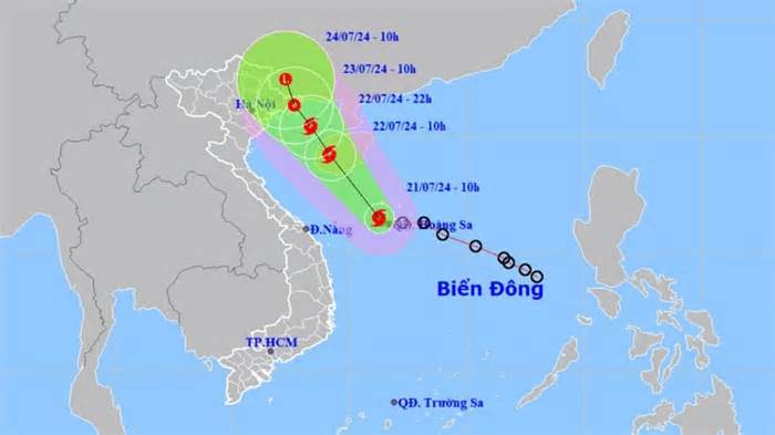 Bão số 2 sẽ ảnh hưởng trực tiếp đến Vịnh Bắc Bộ vào ngày mai