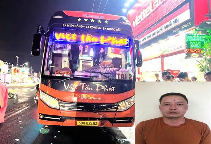 Tạm giữ tài xế vụ xe khách xoay 180 độ tông hai người thương vong