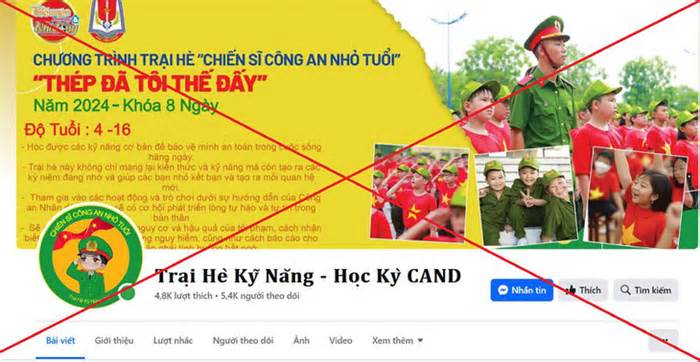 Công an Đà Nẵng phát cảnh báo về trang đăng ký trại hè kỹ năng giả mạo