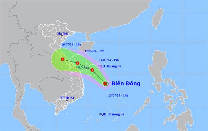 Áp thấp nhiệt đới hướng vào Đà Nẵng - Quảng Ngãi, cả nước mưa lớn từ đêm mai