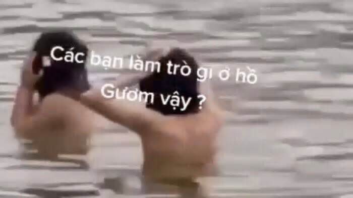 Xác minh đối tượng đăng clip 2 cô gái tắm tiên ở hồ Gươm