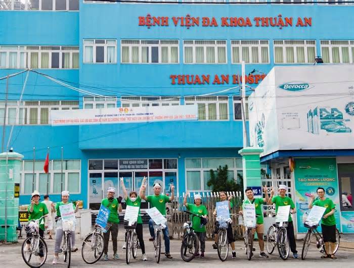 Bình Dương: Diễu hành xe đạp tuyên truyền phòng, ngừa HIV/AIDS