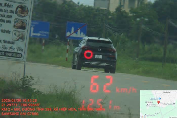 Phạt nguội nhiều chủ xe lỗi vượt quá tốc độ đầu tháng 9