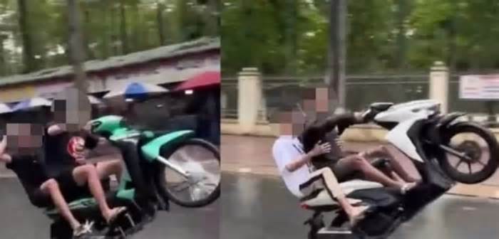 Khởi tố nhóm thanh niên bốc đầu xe máy, quay clip đưa lên mạng xã hội