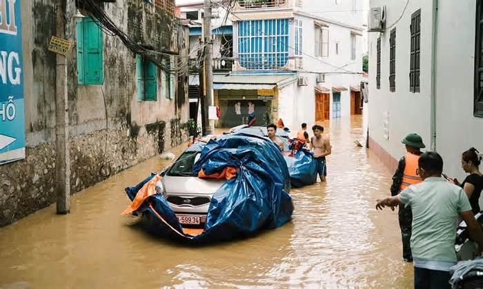 Muôn kiểu túi, bạt chống lũ ôtô