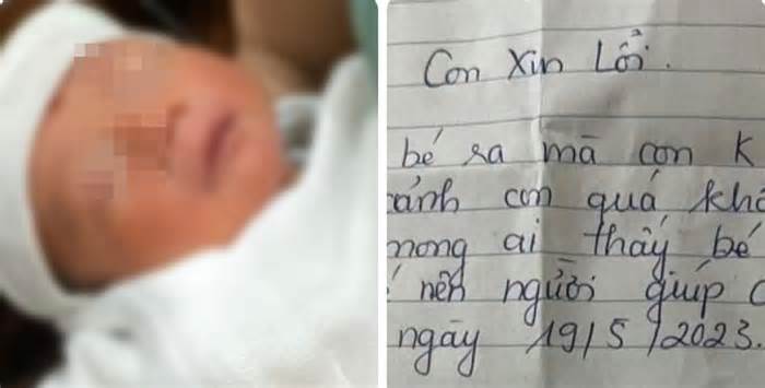 Mẹ bỏ rơi con sơ sinh dưới gầm cầu ở Thái Bình kèm dòng thư xin lỗi