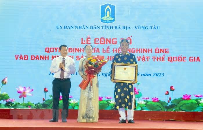 Lễ hội Nghinh Ông Thắng Tam là Di sản Văn hóa Phi vật thể Quốc gia