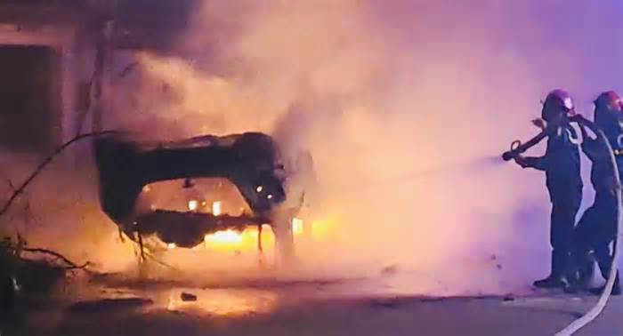 6 người bị nạn trong vụ xe Mercedes đâm bùng binh rồi bốc cháy tại Quảng Bình