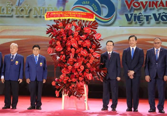 Chủ tịch nước Võ Văn Thưởng dự Lễ kỷ niệm 85 năm thành lập Vovinam