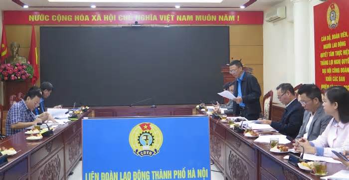 Đoàn giám sát của Ủy ban Kiểm tra Tổng Liên đoàn làm việc với Hà Nội