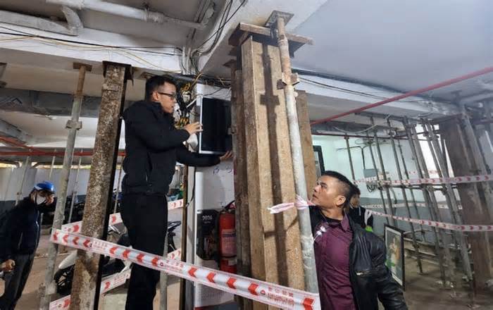 Hà Nội: Chung cư mini ở Quận Thanh Xuân nứt cột bê tông, toàn bộ cư dân di dời