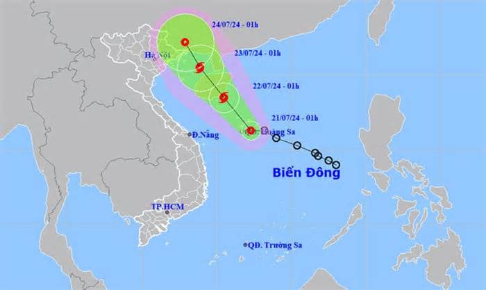 Áp thấp nhiệt đới trên vùng biển quần đảo Hoàng Sa, cả nước mưa lớn