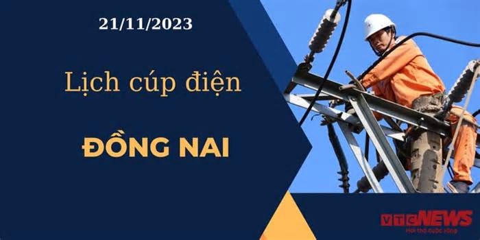 Lịch cúp điện hôm nay ngày 21/11/2023 tại Đồng Nai