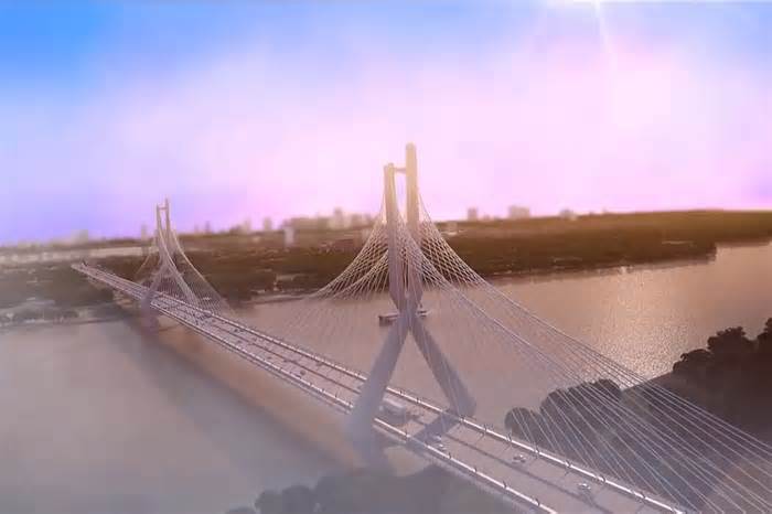 Tiến độ dự án xây cầu dây văng 20.000 tỉ đồng ở Hà Nội