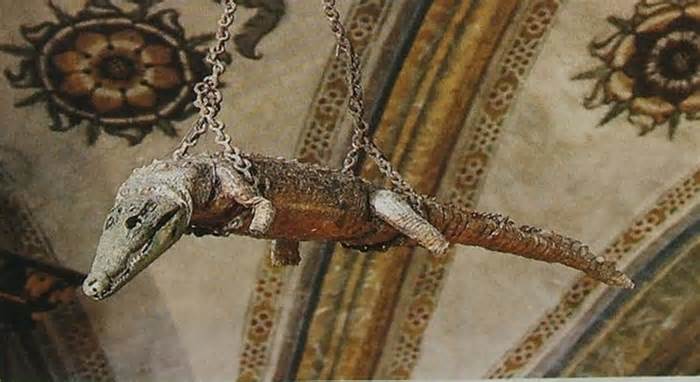 Bí ẩn về con cá sấu bị xích trên trần nhà thờ 500 năm