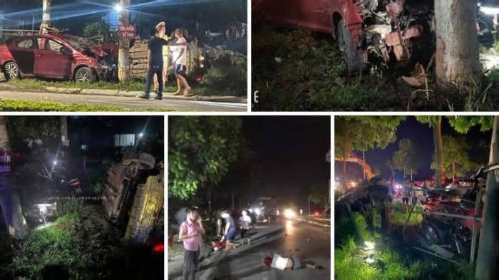 Truy tìm tài xế ôtô gây tai nạn liên hoàn trong đêm ở Vĩnh Phúc