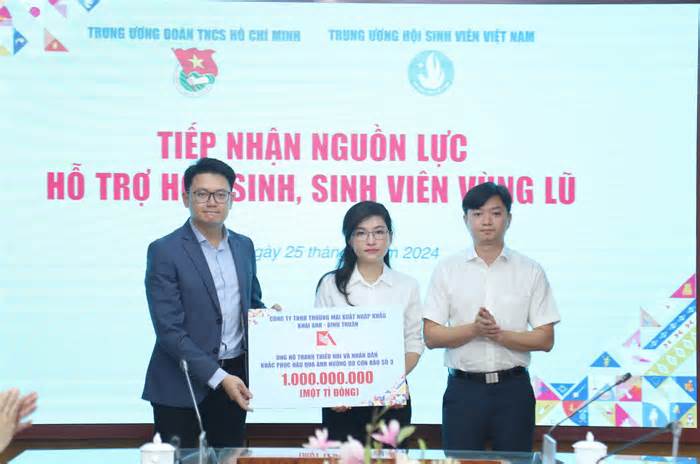 Trung ương Đoàn tiếp nhận nguồn lực hỗ trợ học sinh, sinh viên các tỉnh bị ảnh hưởng do bão số 3