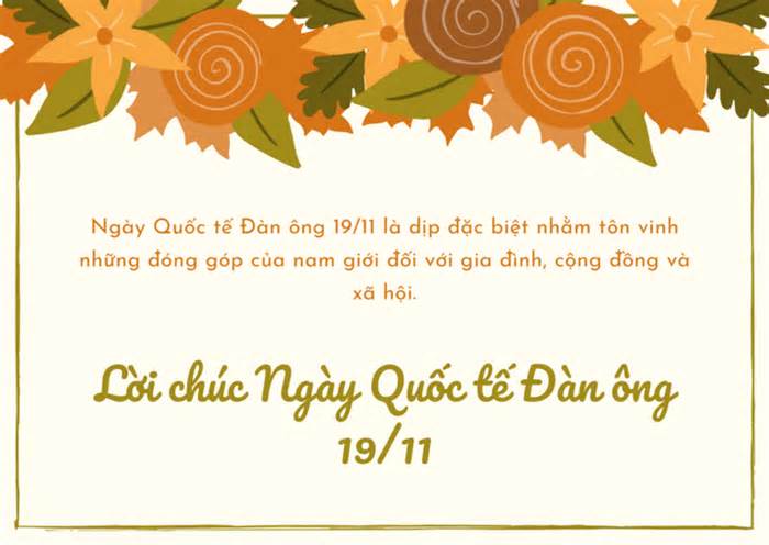 Lời chúc Ngày Quốc tế Đàn ông 19/11 hay và độc đáo