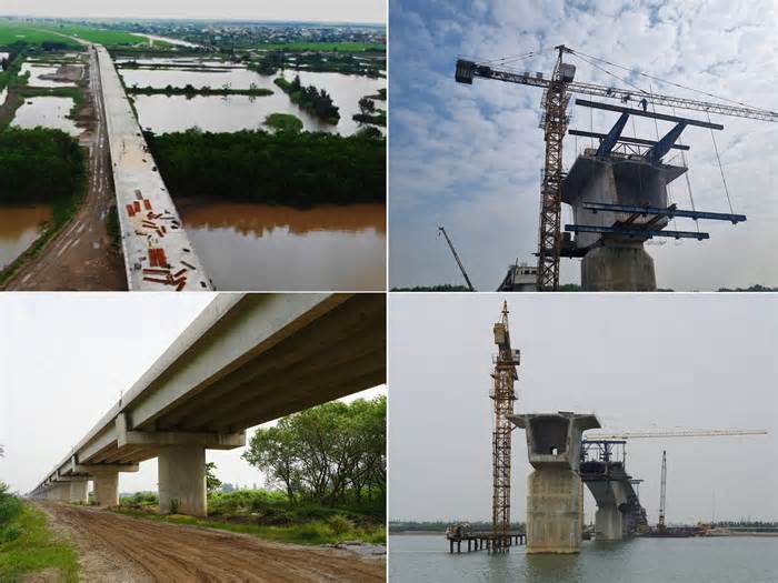 Toàn cảnh cầu vượt sông Hồng gần 1.000 tỉ đồng nối Thái Bình - Nam Định