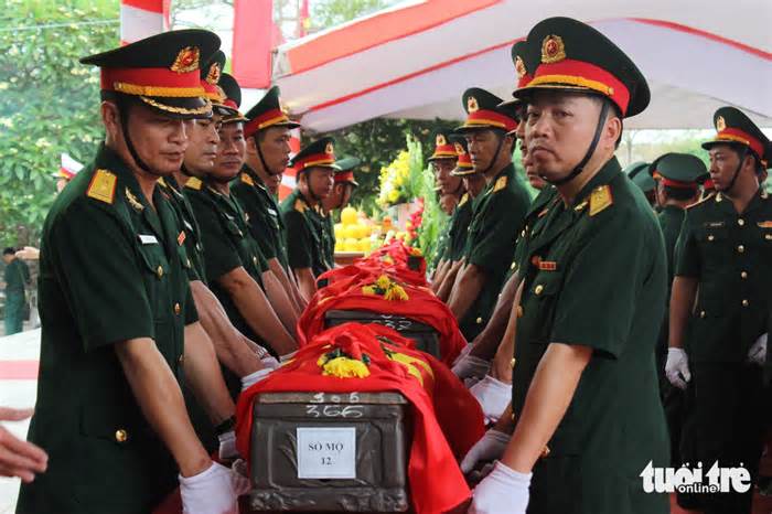 An táng 87 hài cốt liệt sĩ hi sinh ở Lào