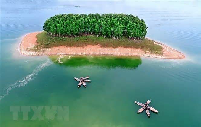 Yên Bái: Khai thác cát ở hồ Thác Bà bị phạt gần 400 triệu đồng