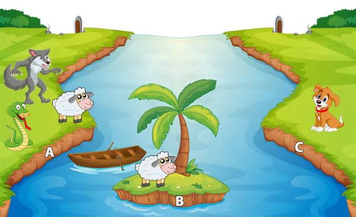 Câu đố cực khó: Làm sao đưa cừu qua sông mà không bị con vật khác cắn chết?