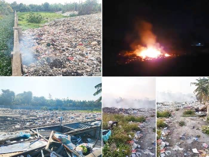 Người dân ám ảnh vì bãi rác sát khu dân cư ở Nam Định