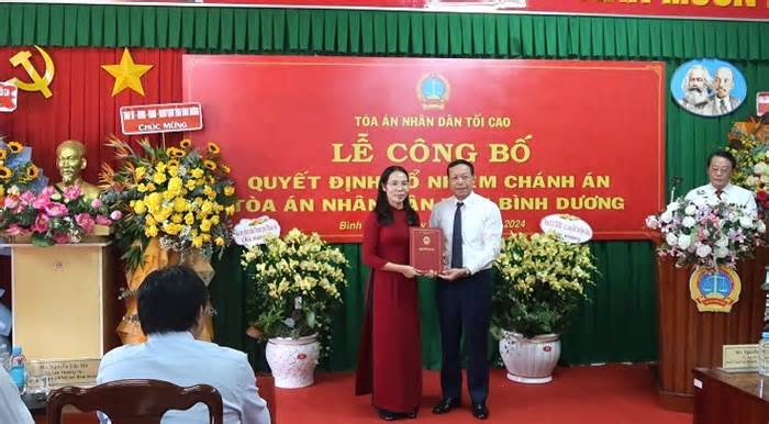 Bà Nguyễn Thị Tuyết Thanh giữ chức Chánh án TAND tỉnh Bình Dương