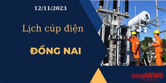 Lịch cúp điện hôm nay ngày 12/11/2023 tại Đồng Nai
