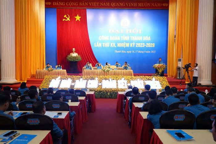 468 đại biểu dự Đại hội Công đoàn tỉnh Thanh Hóa lần thứ XX