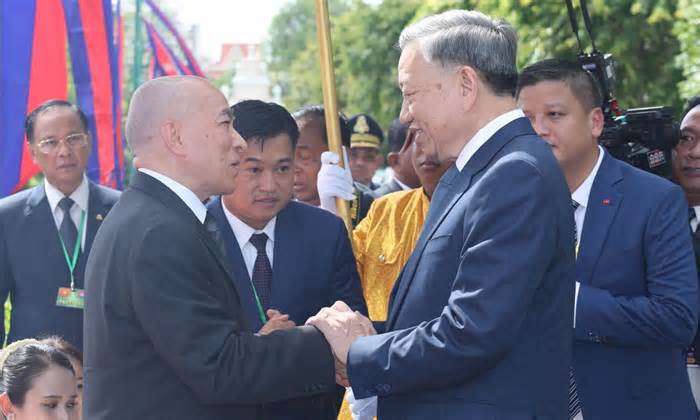 Lễ đón chính thức Chủ tịch nước Tô Lâm tại Campuchia