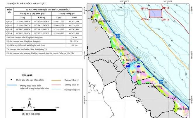 Quảng Trị: Phê duyệt 720ha ngoài biển để nhận chìm chất nạo vét