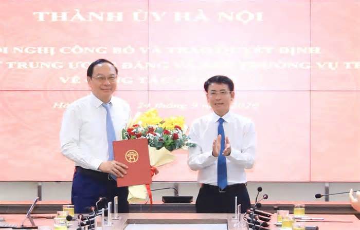 Bổ nhiệm ông Lê Công Thành làm trợ lý bí thư Thành ủy Hà Nội