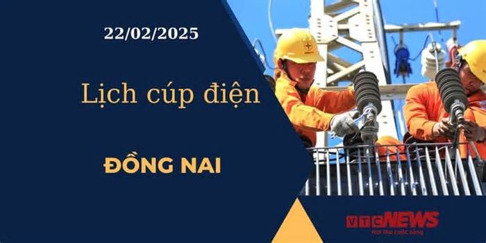 Lịch cúp điện hôm nay ngày 22/02/2025 tại Đồng Nai